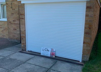 white garage door