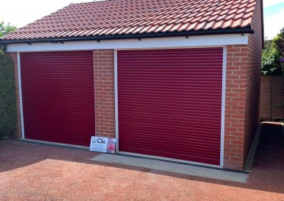 garage doors red